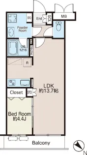 BLESS曳舟【4階】の間取り