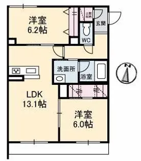 グラン クレール【1階】の間取り