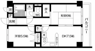 日神パレス立川【3階】の間取り