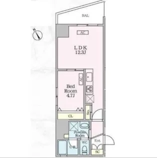 シャントロワ曙橋【11階】の間取り