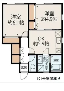 プリマテラス四街道【1階】の間取り