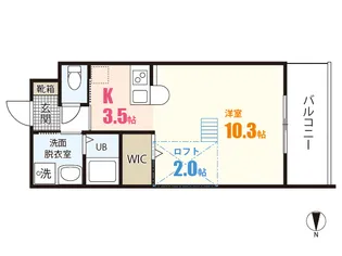 プレジールジョイ西原【12階】の間取り