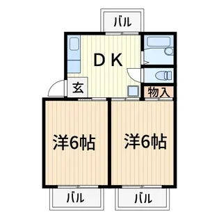 キャッスル川口【1階】の間取り