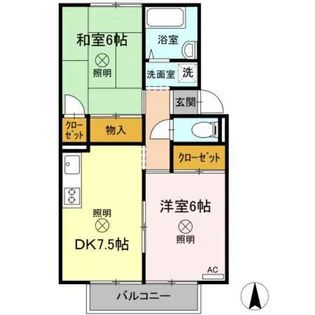 ヴィレッヂ箕島【2階】の間取り