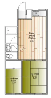 渓谷マンション【4階】の間取り