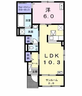 メゾン・ドルチェB【1階】の間取り