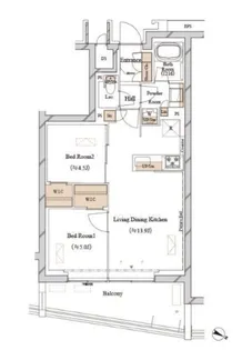 ブランシエスタ目黒中央町【2階】の間取り