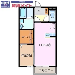 楽園 A【1階】の間取り