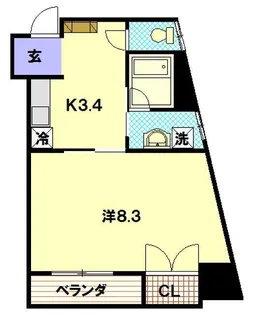ヒルズ次男坊【4階】の間取り