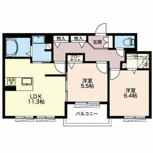 Via Sole Salice【2階】の間取り