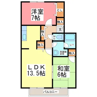 メゾンフローラ【1階】の間取り