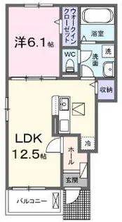 高西町川尻アパートII【1階】の間取り