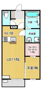 エルメゾンカーサ RYA【1階】の間取り