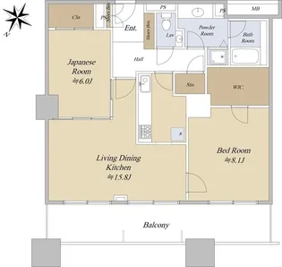 ザ・タワー・グランディア【15階】の間取り