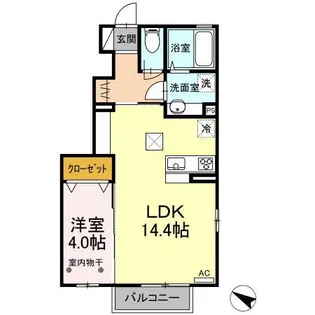 ラヴィベール【1階】の間取り