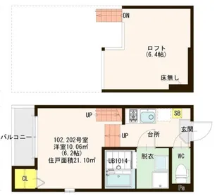 ハーモニーテラス長町IV【1階】の間取り
