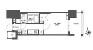 LIBR GRANT 西新宿WEST【9階】の間取り