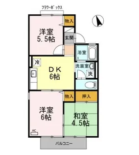 コーポグレイス【1階】の間取り