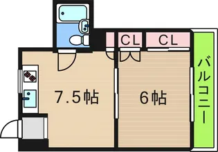 安岡マンション【2階】の間取り