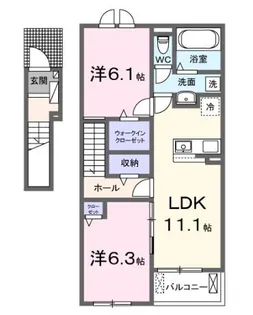 リアン【2階】の間取り