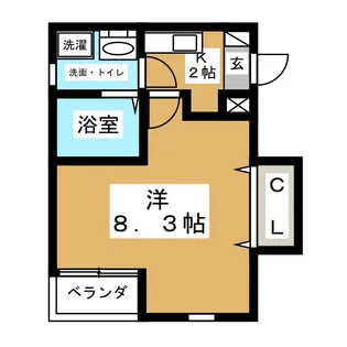 Fortuna志賀本通【3階】の間取り