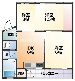 川上団地21号棟【3階】の間取り
