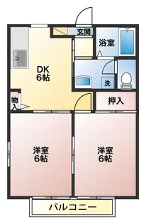 コーポマスダB棟【2階】の間取り