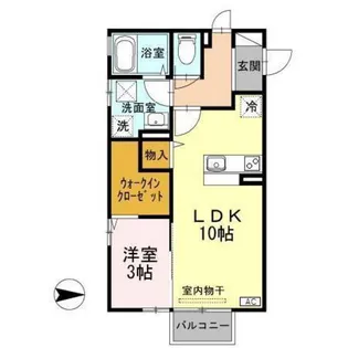 モアナ京田【1階】の間取り