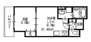 クリエオーレ福町II【2階】の間取り