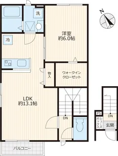 ヴィクトワール下高井戸【2階】の間取り