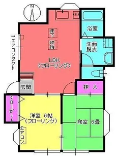 タマシンハイツII【1階】の間取り
