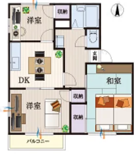 b’CASA京成臼井IIIre-born C棟【2階】の間取り