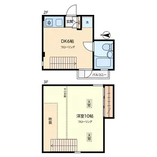 CUBEーN【2階】の間取り