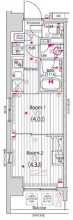 グランド・ガーラ木場【8階】の間取り