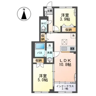 瀬上新築アパート【1階】の間取り