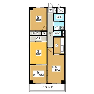 レジデンス鈴木【5階】の間取り