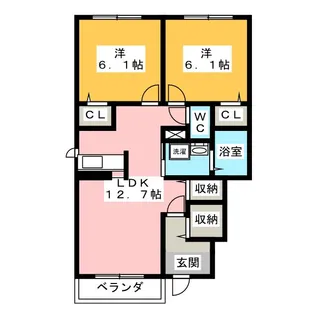 マレノワール B棟【1階】の間取り