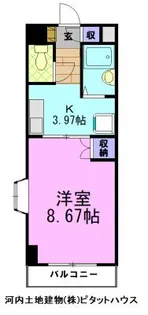コンフォート峰【6階】の間取り
