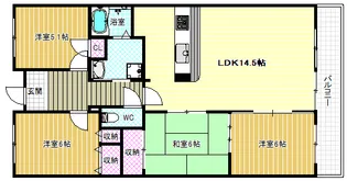 メゾンドールウイングヒルズ参番館【15階】の間取り