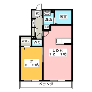 エランヴィタール【2階】の間取り