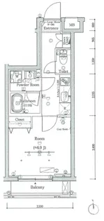 スカイコートグレース世田谷弦巻【3階】の間取り