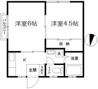 サンシティ中村【2階】の間取り