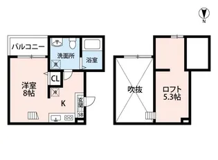 シャンティ中島【2階】の間取り
