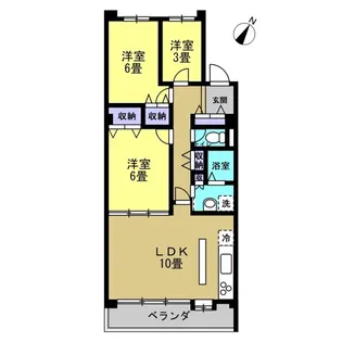 リアライズ柏II【6階】の間取り
