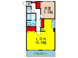 若竹マンション【6階】の間取り
