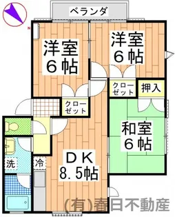 メゾン黒砂台B棟【1階】の間取り