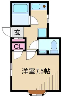 ヒルズ白楽【1階】の間取り