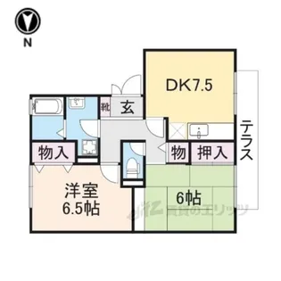 グリーンハウス新伊丹【1階】の間取り