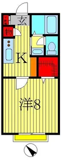 クレール南柏【2階】の間取り