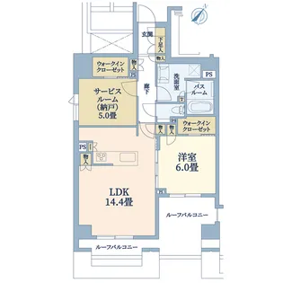 クリオ横濱元町通りザ・グラン【6階】の間取り